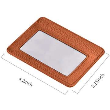 EASTNIGHTS Minimalist Leather Slim Wallet with ID Window