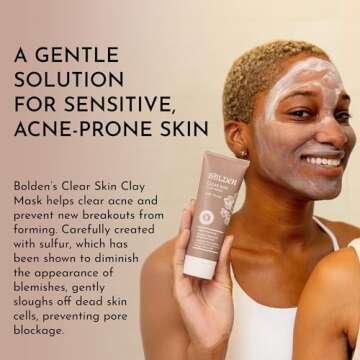 BOLDEN Clear Skin Clay Mask for Deep Clean & Clear Skin