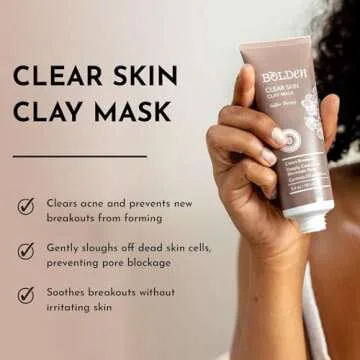 BOLDEN Clear Skin Clay Mask for Deep Clean & Clear Skin