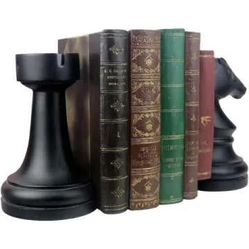 Black Chess Decorative Bookends for Home & Office