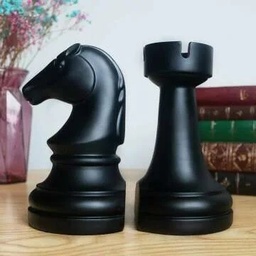 Black Chess Decorative Bookends for Home & Office