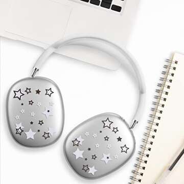 AIIEKZ Case Cover for AirPods Max, Painted Soft TPU Anti-Scratch Protective Ear Cups Case for Apple ...