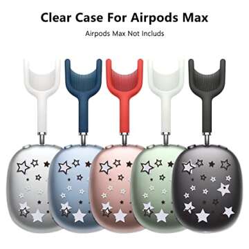 AIIEKZ Case Cover for AirPods Max, Painted Soft TPU Anti-Scratch Protective Ear Cups Case for Apple Airpods Max Headphones (Stars)