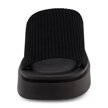 CUSHIONAIRE Women's Pim Knit Platform Sandals - Comfy & Stylish