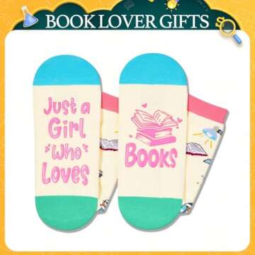 Zmart Book Lover Socks - Perfect Reading Gifts for Her