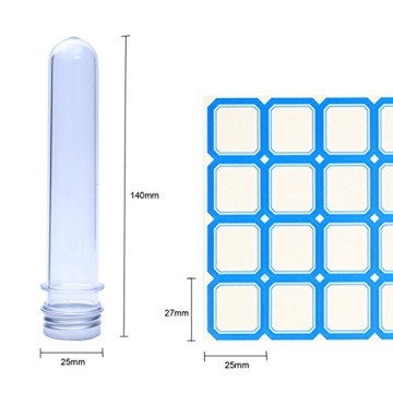 Rainbow-B Clear Plastic Test Tubes with Caps for Creative Use