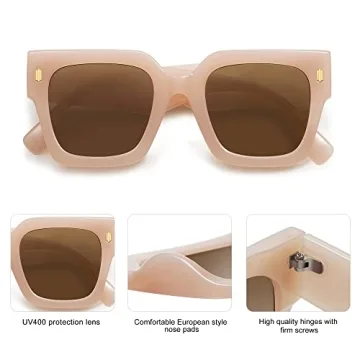 SOJOS Vintage Oversized Square Sunglasses for Women