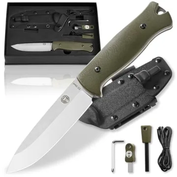 Holtzman's Gorilla Survival Hornet Knife with Sheath, Fire Starter, Paracord