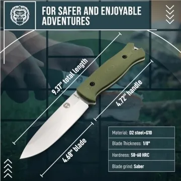 Holtzman's Hornet Fixed Blade Knife with Sheath and Accessories