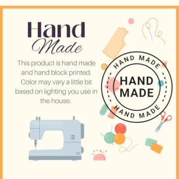 CPC 100% Cotton Throw Pillow Covers 20x20 Inch, Set of 2 Blue Block Print Pattern Couch Pillow, Cute Decorative Pillows for Living Room, spring, easter, valentines and with Hidden Zipper- Apatite Blue