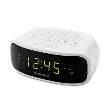 Magnasonic Digital AM/FM Clock Radio with Battery Backup and Dual Alarms