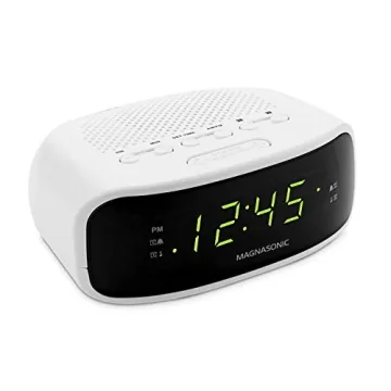 Compact Magnasonic AM/FM Clock Radio with Dual Alarm
