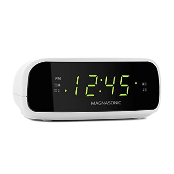 Compact Magnasonic AM/FM Clock Radio with Dual Alarm