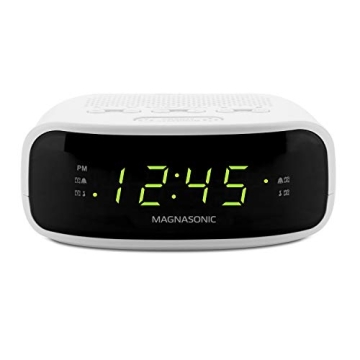 Compact Magnasonic AM/FM Clock Radio with Dual Alarm