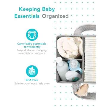 YOSING Diaper Caddy Organizer for Baby Essentials