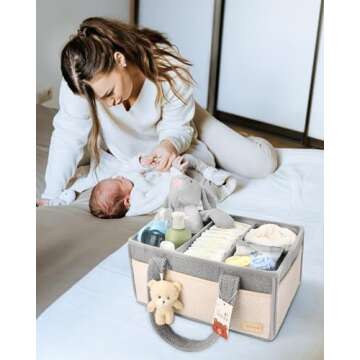 YOSING Diaper Caddy Organizer for Baby Essentials