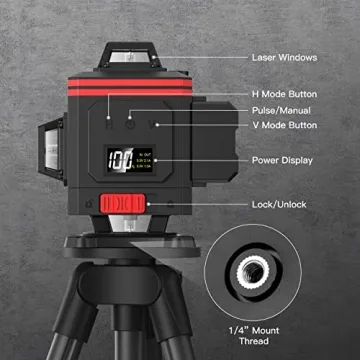 Precision Green Laser Level 4x360° for DIY & Construction