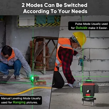 Precision Green Laser Level 4x360° for DIY & Construction
