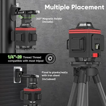 Precision Green Laser Level 4x360° for DIY & Construction