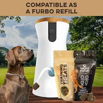 BRUTUS & BARNABY Training Treats for Dogs - Peanut Butter & Banana - All-Natural Healthy Low Calorie Vegan Dog Training Treats - Great to Use for Rewards in Training Your Puppy Or Dog