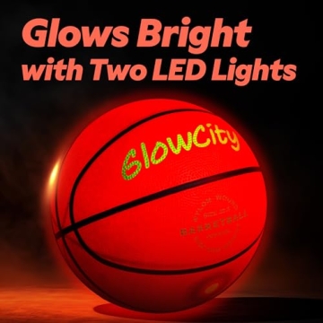 GlowCity Glow in The Dark Basketball for Night Play - Great Gift