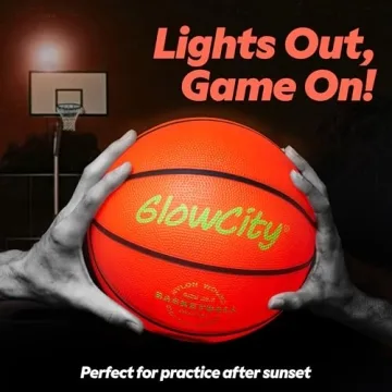 GlowCity Glow in The Dark Basketball for Night Play - Great Gift