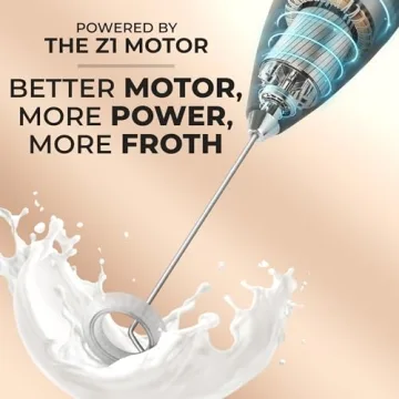 Zulay Kitchen Milk Frother Wand for Perfect Coffee Froth