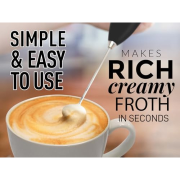 Zulay Kitchen Milk Frother Wand for Perfect Coffee Froth