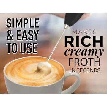 Zulay Kitchen Milk Frother Wand for Perfect Coffee Froth