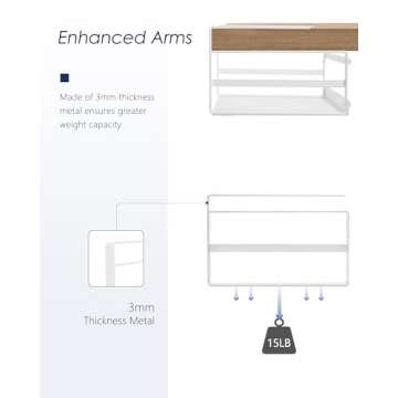 Nxconsu 2Pack Under Shelf Storage Basket Organizer Hanging Holder for Cabinet Pantry Kitchen Cupboard Desk Counter Bookshelf Organization Add-on Space Saver Heavy Duty Slide-in White Small