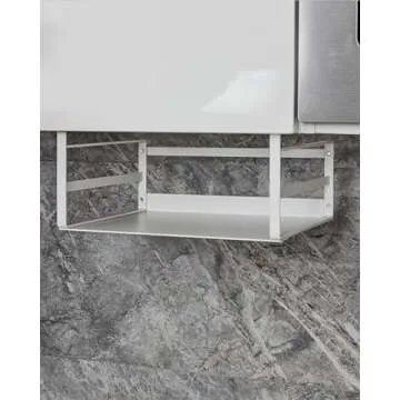 Nxconsu 2Pack Under Shelf Storage Basket Organizer Hanging Holder for Cabinet Pantry Kitchen Cupboard Desk Counter Bookshelf Organization Add-on Space Saver Heavy Duty Slide-in White Small