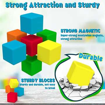 Dolanus 40 Piece Magnetic Blocks for Kids 3-7