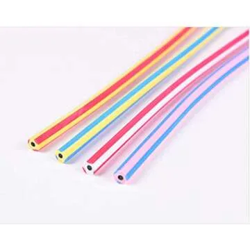 OJYUDD Flexible Bendy Pencil, 35 PCS Flexible Soft Pencil Colorful Stripe Soft Pencils with Eraser as Gift for Students or Children