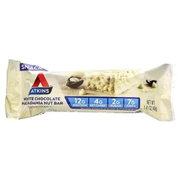 Atkins Snack White Chocolate Macadamia Nut Bar, 7.05 Ounce