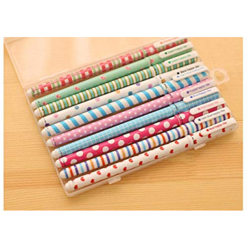 Toshine Cute Color Pens Set - 10 Beautiful Gel Ink Pens