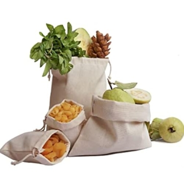 BigLotBags Reusable Muslin Bags Pack of 25 Eco Friendly