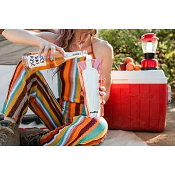 Wine2Go The Original Foldable and Reusable Wine Pouch that Holds a Full 750ml Bottle, Red
