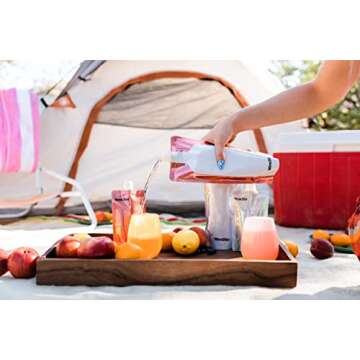 Wine2Go The Original Foldable and Reusable Wine Pouch that Holds a Full 750ml Bottle, Red