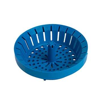 Dripsie Sink Strainer - Clog-Resistant and Flexible - Universal Kitchen Sink Drain Strainer - Made in The USA (1-Pack Blue)