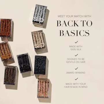 slip Back to Basics Dark Brown Midi & Large Scrunchie Set | 2 Midi & 1 Large Pure Silk Scrunchies fo...