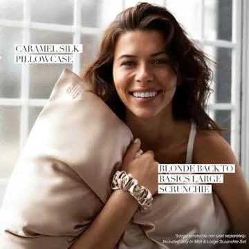 Elegant Dark Brown Silk Scrunchie Set for Hair Care