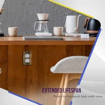 ENERLITES Duplex Receptacle Outlet Metal Wall Plate, Stainless Steel Outlet Cover, Corrosion Resistant, Standard Size 1-Gang 4.50" x 2.76", Stainless Steel 201, 7721-AB-5PCS, Antique Brass, 5 pack