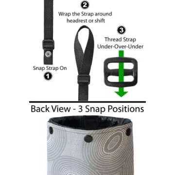 Auto Trash Bag - Grey Snow Leopard for Cars by Mod Mobile