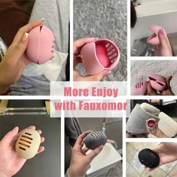 Fauxomor Makeup Sponge Holder,Double-sided 5-line Vented Silicone Beauty Blender Holder for Travel,Shatterproof Make Up Sponge Travel Case for All Sponges Sanitary Reuse Easy to Carry,Pink