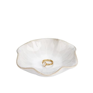 Buy JAMEND CLXP Lotus Leaf Ring Holder Dish - White