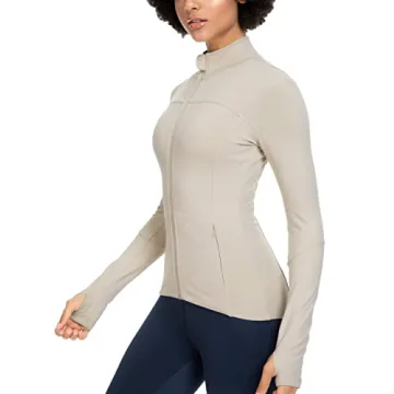QUEENIEKE Women's Running Jacket - Full Zip Athletic Gym Jacket for Women