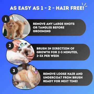 DakPets Deshedding Tool | Stainless Steel Grooming Brush for Shedding Fur Removal - Cats and Dogs