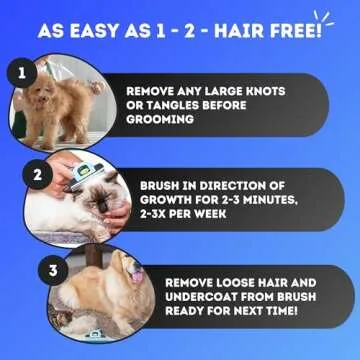 DakPets Deshedding Tool | Stainless Steel Grooming Brush for Shedding Fur Removal - Cats and Dogs