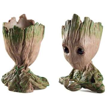 Nuokexin Baby Groot Flower Pot - Whimsical Plant Holder for Gifts
