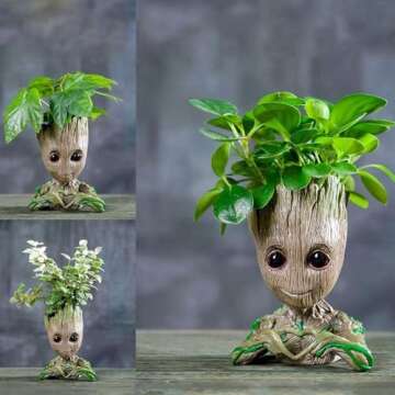 Nuokexin Baby Groot Flower Pot for Succulents and Pens
